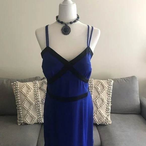 BeBe Spaghetti Strap Dress Trimmed Bodice Size 8 - Picture 9 of 11